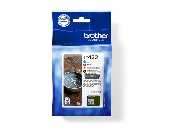 BROTHER BROTHER Black Cyan Magenta and Yellow Ink Cartridges Multipack Each cartridge prints up to 550 pages