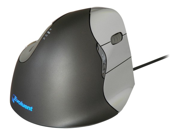 EVOLUENT VerticalMouse 4, für Rechtshänder, USB, anthrazit / silber VM4R