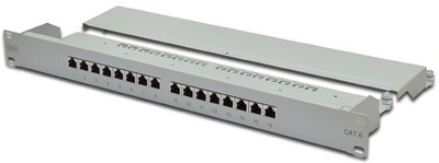 DIGITUS 19" Patch Panel Kat.6, Klasse E, 48 x RJ45, 1 HE