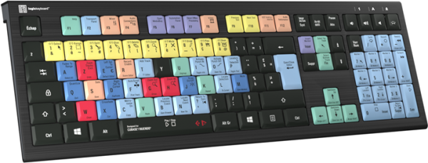 LOGIC-KEYBOARD LOGIC-KEYBOARD Logickeyboard LKB-CBASE-A2PC-FR Tastatur USB AZERTY Französisch Schwarz