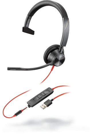 Poly Blackwire 3315 - Kopfhörer - Kopfband - Anrufe & Musik - Schwarz - Monophon - PTT - Abspielen/Pause - Track < - Ortung > - Lautstärke + - Lautsärke -