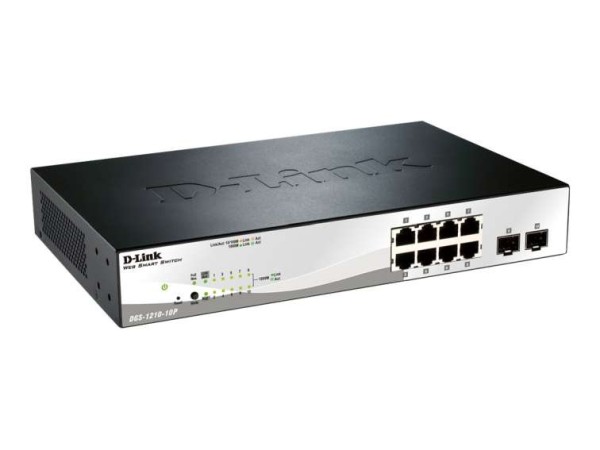 D-LINK 10-Port Layer2 PoE Smart Managed Gigabit Switchdlink|green 3.0, 8x 1 DGS-1210-10P/E