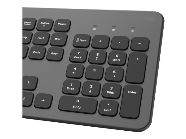 HAMA HAMA KW-700 Kabellos, Funk Tastatur Deutsch, QWERTZ Anthrazit/Schwarz