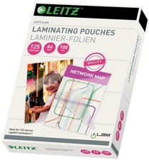 LEITZ Laminierfolientasche, DIN A4, glänzend, 350 mic