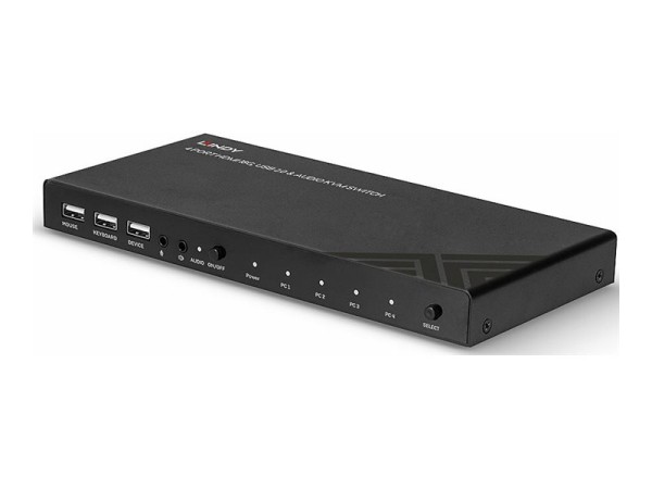 LINDY 4 Port HDMI 18G, USB 2.0 & Audio KVM Switch 32810