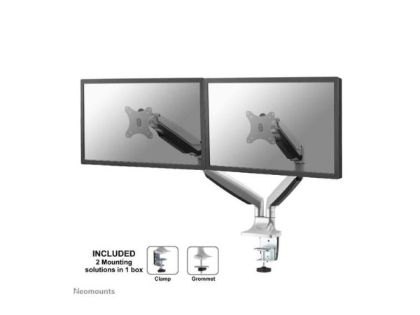 NEOMOUNTS Tischhalterung für zwei Flachbildschirme bis 32" (82 cm) NM-D750DSILVER