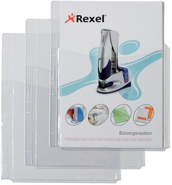 REXEL Prospekthülle mit Faltentasche, A4, PVC, 0,18 mm