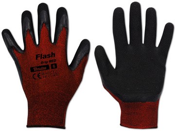 Bradas Arbeitshandschuh Flash Grip RED, schwarz/rot, M