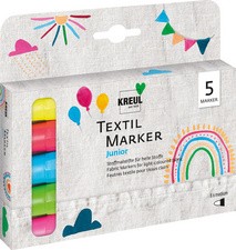 KREUL Textilmarker medium "Junior", 5er-Set