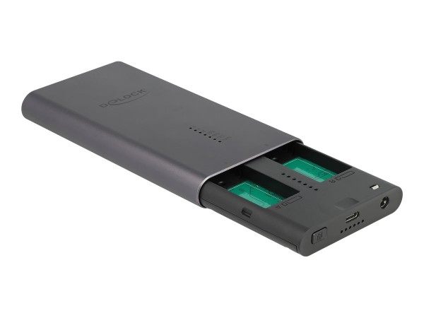 DELOCK - Festplatten-Array - 2 Schächte (PCI Express (NVMe)) - USB 3,2 Gen 42010