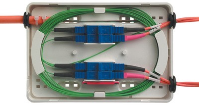 Telegärtner Micro-Spleißbox, 4 x SC Duplex Kupplung