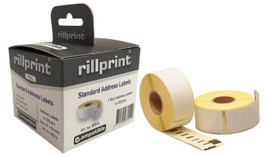 rillprint Rollenetiketten, 101 x 54 mm, weiß, 12 Rollen