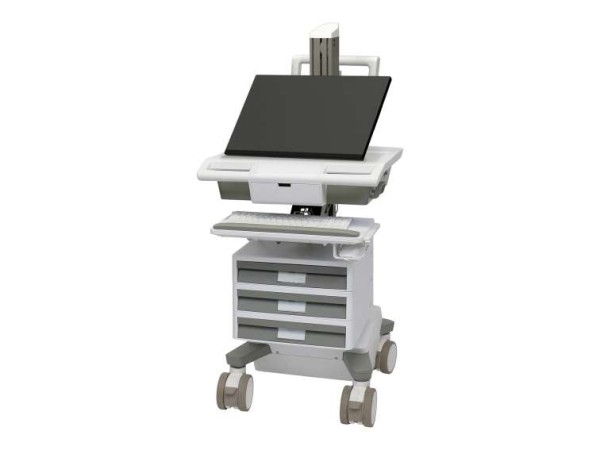 ERGOTRON Mosaic LCD-Wagen mit flex Monitorarm 3 Schubladen untereinander M031-0101-111101-1-0