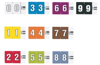 LEITZ Ziffernsignal Orgacolor "1", auf Rolle, gelb