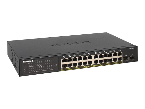 NETGEAR S350 Series 24-Port Gigabit PoE+ Ethernet Smart Managed Pro Switch GS324TP-100EUS