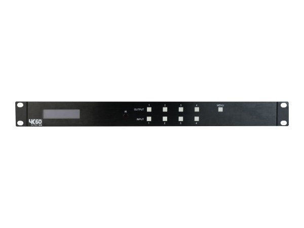 TECHLY HDMI 4X4 4K 60Hz Matrix Switch Schwarz Jeder der 4 Eingangsports unt IDATA-HDMI-MX944G