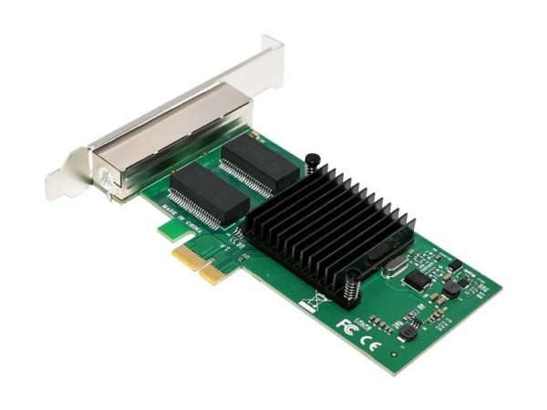 INLINE Quad Gigabit Netzwerkkarte 4x RJ45 1 Gb/s PCIe x1 (51127D) 51127D