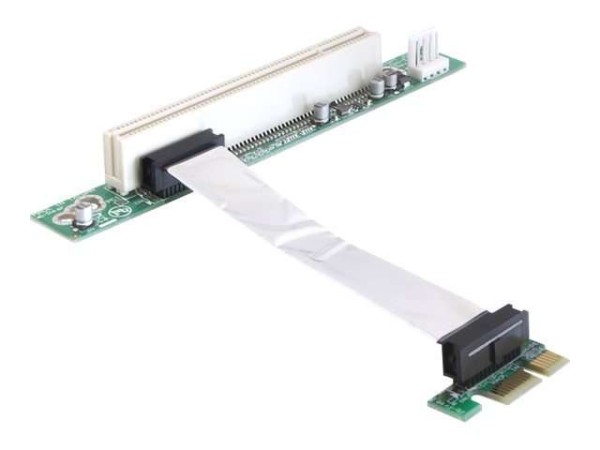 DELOCK Riser Card Delock PCIe x1 -> PCI 32bit 5v flexibles Kabel 41856