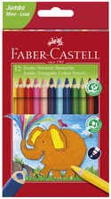 FABER-CASTELL Dreikant-Buntstifte Jumbo, 6er Etui