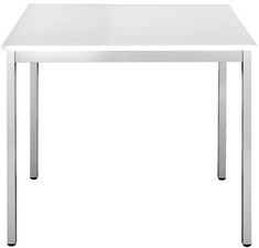 SODEMATUB Beistelltisch 140DRGA, halbrund, lichtgrau/alu