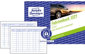 AVERY Zweckform Formularbuch "Fahrtenbuch", A6 quer