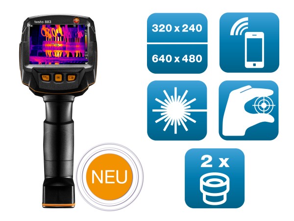 TESTO TESTO 883 Set Wärmebildkamera -30 bis 650 °C 27 Hz WiFi