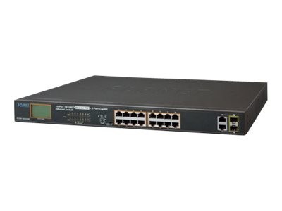 ASSMANN ASSMANN PLANET 16x 10/100TX 802.3at PoE + 2x Gigabit TP/SFP PoE 300W