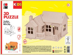 Marabu KiDS 3D Puzzle "Strandhaus", 27 Teile