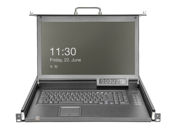 DIGITUS Modulare Konsole 17"HD LCD,8-port CAT5 KVM Deutsch DS-72220-4GE
