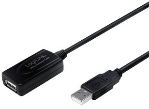 LogiLink USB 2.0 Aktives Verlängerungskabel, 15,0 m