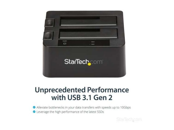 STARTECH.COM USB 3.1 (10 Gbit/s) Dual-bay Festplatten Dockingstation für 2, SDOCK2U313