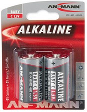ANSMANN Alkaline Batterie "RED", Baby C LR14, 2er Blister
