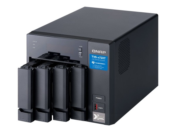 QNAP NAS/4-Bay NAS, Intel® Core" i3-8100T 4-core 3.1 GHz Processor, 4GB DDR TVS-472XT-I3-4G