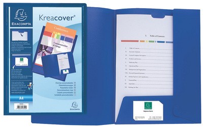 EXACOMPTA Präsentationsmappe Kreacover, PP, A4, weiß