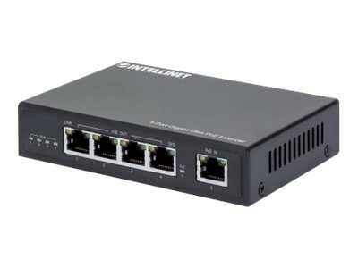 INTELLINET INTELLINET 4-Port Gigabit Ultra PoE-Extender 90W um 100m