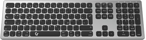 KEYSONIC KEYSONIC KSK-8023BTRF Full-Size Keyboard BT RF Windows macOS Android USB Type C Kabel Laden in 2 bis