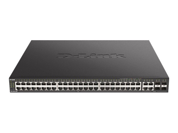 D-LINK 52-Port Gigabit PoE Managed Switch, 24x 10/100/1000Mbit/s TP (RJ-45) DGS-2000-52MP