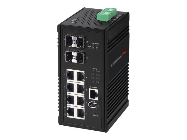 EDIMAX IGS-5408P 8-Port Gigabit PoE+ Web Managed. Industrial 8-Port Gigabit IGS-5408P