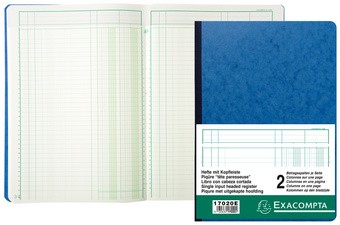 EXACOMPTA Spaltenbuch DIN A4, 10 Spalten auf 2 Seiten