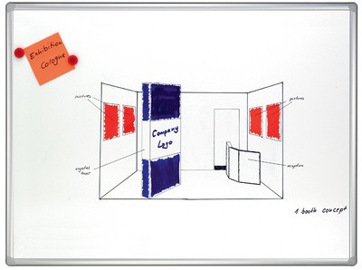 FRANKEN Weißwandtafel PRO, emailliert, 1.800 x 1.200 mm