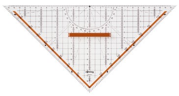 rotring Geometrie-Dreieck Centro, mit abnehmbarem Griff