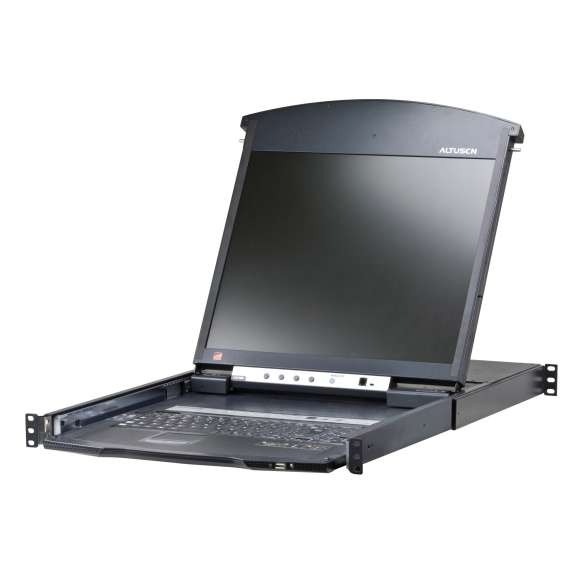 ATEN KL1508AiM KVM over IP Switch 8-fach mit 17"-Display, 19-Zoll-Rackmonta KL1508AIM-AXA-GG