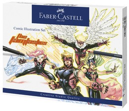 FABER-CASTELL Tuschestift PITT artist pen, 15er Etui Comic