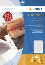 HERMA Fotophan Sichthüllen DIN A4, für Fotos 9 x 13 cm, quer