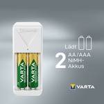 VARTA Ladegerät Mini Charger, weiß, bestückt AA