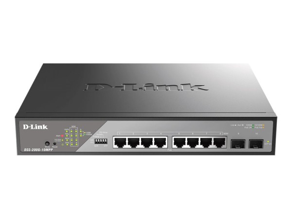 D-LINK D-LINK DLINK DSS-200G-10MPP/E 10-Port Desktop Gigabit PoE