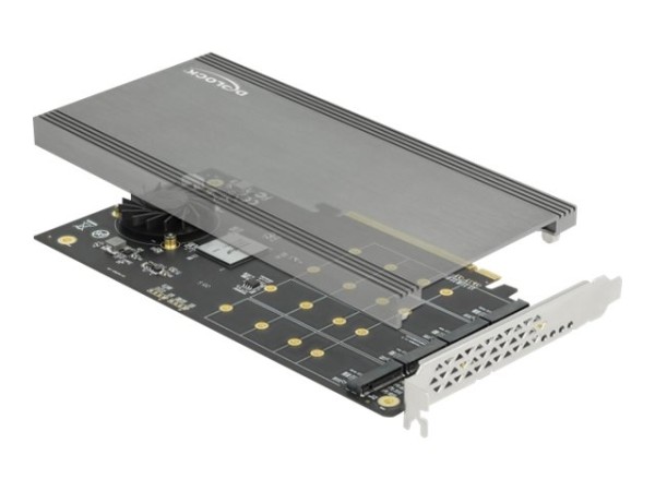 DELOCK PCIe x16>4x int. NVMe M.2 Key M. | 89044 89044