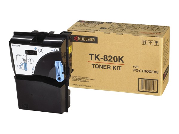 KYOCERA TK 820K Schwarz Tonerpatrone 1T02HP0EU0