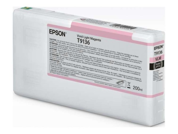 EPSON T9136 Vivid Light Magenta Ink Cartridge 200ml C13T91360N