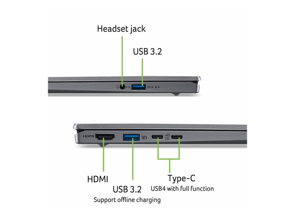 ACER Swift Go 14 AI OLED (SFG14-64-R5X3) 35,6cm (14") R5-340 AI 16GB 512GB NX.JDAEG.002